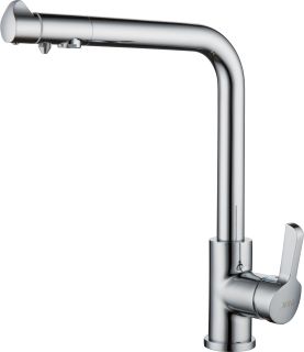 Смеситель для кухни DQ Rhein Schiller с выдвижной лейкой хром DA1461601